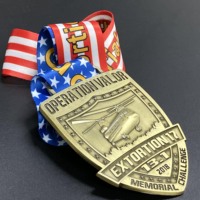 Médailles de médaillon de trophée de récompense d'étoiles et de rayures en gros