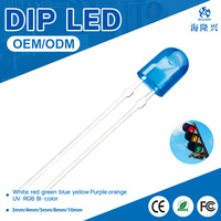 Diffuseur de lumière ovale blanc rouge vert bleu jaune orange RGB 547 5 mm, diode LED, lampe LED Ra90 3500K 50000h
