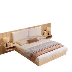 Fabricante OEM de Conjuntos de Dormitorio Comerciales para Hoteles, Estructura de Cama King/Queen de MDF a Precio Accesible con Mesitas de Noche y Cabecera - Product Image 4