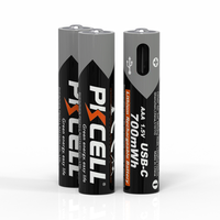 PKCELL Aa Usb Batteries Rechargeables Aa/aaa Type-c Batterie 1.5v Usb 700mwh Batterie Rechargeable