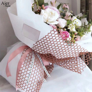 Aierflorist lưới hoa gói giấy bó hoa cho gói Hoa Jacquard lưới lưới vải cho bó hoa - Product Image 4