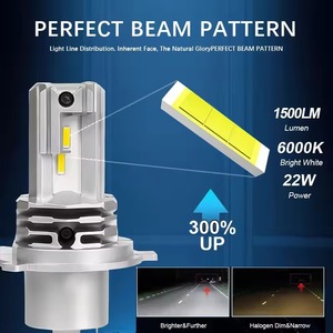 1Pcs H4 LED 오토바이 CSP 헤드라이트 전구 자동차 오토바이 H4 하이/로우 빔 화이트 6000K 오토바이 헤드램프 12V - Product Image 4