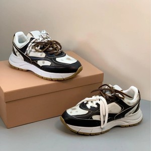 Zapatillas Retro para <span class=keywords><strong>Mujer</strong></span>, Suela Gruesa, Nueva Serie Combinada de Color Blanco Torre, Cuero Genuino, Logotipo Original - Product Image 2