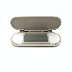 Mini pare-soleil avant avec miroir de courtoisie et lumière LED pour voitures de la série F, couleur unie, matériau ABS/PC, design pliable - Product Image 2