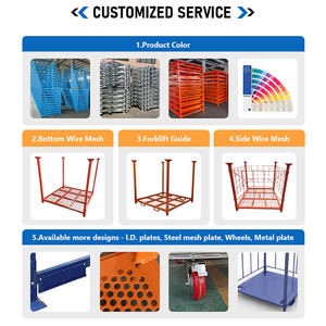 Bastidores apilables y plegables de alta resistencia para almacén, estante de poste de acero de Metal de almacenamiento apilable portátil móvil duradero - Product Image 3