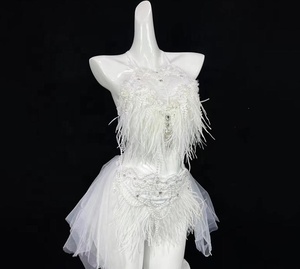 Ensemble de bikini de mode européenne et américaine, costume de scène pour chanteur de festival de musique électronique, robe courte sexy pour soirée dansante - Product Image 3