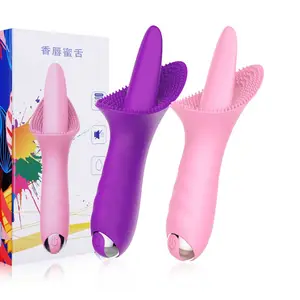 Masturbator wanita, produk seksual listrik dapat diisi ulang vibrator lidah madu bibir dupa tempat tidur