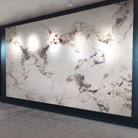 Panneau mural en PVC 3D imitation marbre de grande taille 1220x2440 mm, résistant au feu, avec service de découpe sur mesure, utilisation moderne pour salle de bain/entrepôt