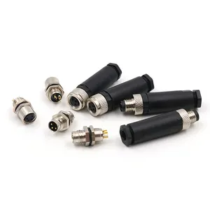 WBO M8 M12 Connector ชายหญิง 3 พิน Fast Connector IP67 กันน้ําทางเลือกการจัดติดตั้งสําหรับถ้วยบัดกรีหรือ PCB