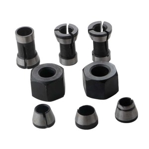 Milling Cutter Shank Bushing 6mm 1 4 8mm Carbon Steel Adaptor For Woodworking Trim Machine Chuck Conversion Tool - Product Image 1