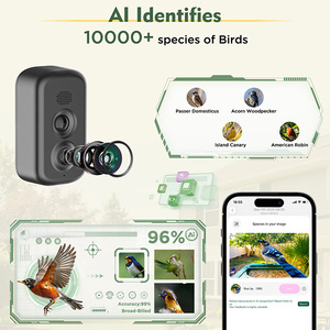 กล้อง AI Smart Bird Feeder ความละเอียด <span class=keywords><strong>4K</strong></span> UHD ใช้พลังงานแสงอาทิตย์ บ้านดูนกพร้อมระบบตรวจจับความเคลื่อนไหว PIR ควบคุมผ่านแอพ WiFi เหมาะสำหรับเป็นของขวัญ - Product Image 2