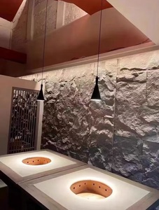 Panel de revestimiento de imitación de PVC aislante ligero, tablero de pared de piedra de PU moderno, fácil instalación rápida, ignífugo geométrico alternativo - Product Image 4