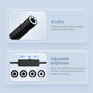 Dearsee <span class=keywords><strong>8</strong></span>.5mm Micro Endoscope Caméra avec <span class=keywords><strong>8</strong></span> LED pour Android IOS <span class=keywords><strong>Semi</strong></span> <span class=keywords><strong>Rigide</strong></span> 5 <span class=keywords><strong>m</strong></span> Endoscope Industriel Endoscope - Product Image 5