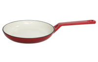 Poêle à frire en fonte à manche long unique, fond plat, pour steak, certifiée FDA LFGB, compatible induction, gaz, four et barbecue