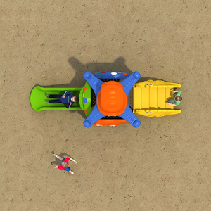 Ensemble d'équipement d'amusement extérieur pour enfants ensemble de balançoire et de toboggan en vinyle en plastique manèges de parc de toboggan d'<span class=keywords><strong>escalier</strong></span> pour parc d'attractions pour enfants - Product Image 5