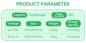 Batería de Litio de Estado Sólido de Alto Rendimiento de 11000 mAh HV 6S12S para Drones Industriales y Robótica - Product Image 3