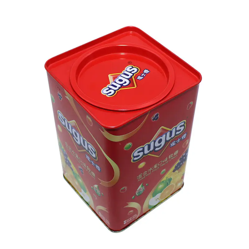 lebensmittel tee verpackung metall-zinn-dose box/schwarzer quadratischer tee-behälter zinn/goldener tee-süßigkeit-glas zinn-dose