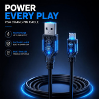 Câble de chargeur en métal TPE PVC Micro USB Type-C pour manette PS4 et Xbox One
