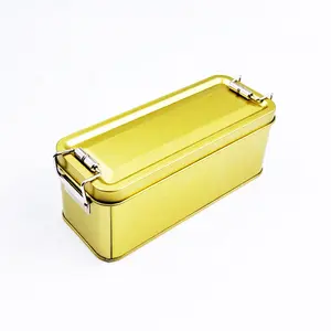Yüksek kaliteli tek kullanımlık öğle yemeği kutusu kek Metal kutu İtalyan erişte kutusu