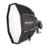 Triopo Photographie Boîte à lumière octogonale pliable pour flash d'appareil photo KS 55cm 65cm 90cm 120cm avec support et poignée