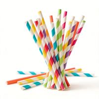 Pailles en papier jetables emballées individuellement, biodégradables, écologiques, en kraft, pour boissons, lait, thé, vente en gros