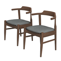 Chaise de salle à manger moderne en bois massif, fauteuils en bois massif de style corne de vache, mobilier de maison moderne, siège de chaise de salle à manger en bois massif