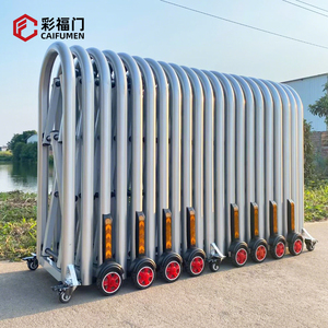 Barriera Stradale Personalizzata a Spinta-Trazione con Ruote, Cancello di Isolamento in Lega di Alluminio per Esterni - Product Image 3