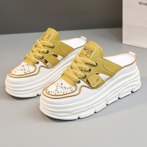 Zapatos transpirables para mujer, zapatos casuales de verano con suela gruesa y superficie tejida, sandalias de moda para mujer - Product Image 3