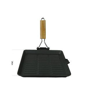 Cast Iron Skillets - <strong>Small</strong> Grill <strong>Pan</strong> Steak <strong>Frying</strong> <strong>Pan</strong> with Folding Handle for Kitchen Traveling Camping Cookware Preseason - Product Image 5