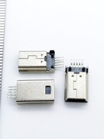 호야토 USB 커넥터 마이크로 5핀 DIP USB 커넥터 암형 B타입 미니어처 USB 소켓 휴대폰 충전 핀 커넥터