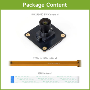 Cámara monocromática Waveshare IMX296 de 1.6MP M12, obturador global, compatible con Raspberry Pi 5/4B/Pi Zero K743 - Product Image 5