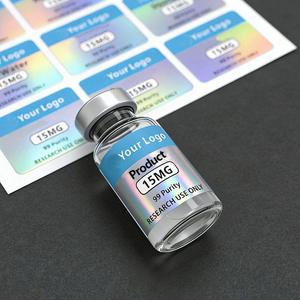 Etichette Personalizzate per Fiale di Peptidi con Adesivo Forte, Adesivi Impermeabili Stampati UV per Flaconi di Siero e Medicinali da 3ml, 5ml, 10ml - Product Image 1