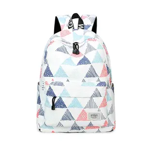 Triangle school backpack for teenage girls waterproof durable school bags