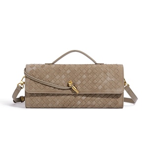 Bolso de Mano Personalizado de Fábrica, Bolso Versátil de Terciopelo Tejido Cruzado, Bolso de Hombro Único - Product Image 5