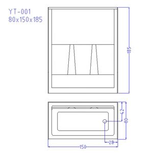 ชุดฝักบัวอาบน้ำอะคริลิคพร้อมฐานและผนัง - Product Image 6