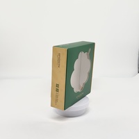 Boîte en papier écologique verte en gros avec fenêtre en forme de nuage pour l'emballage de biscuits et de snacks de boulangerie