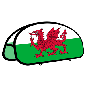 Banner emergente en forma de frijol de <span class=keywords><strong>Gales</strong></span>, patrones personalizados para pastizales al aire libre, promoción de campaña publicitaria, incluye clavos de hierro - Product Image 1