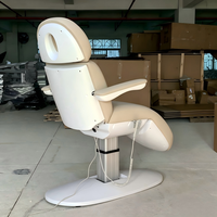Fauteuil de Salon de Beauté Électrique Moderne à 3 Moteurs, Réglable, en Velours ou Cuir PU, Meuble Portable en Acier