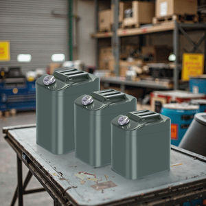 Jerrycan 25L en acier vert haute résistance 10-60L bidon de gaz en métal carré avec approbation de l'ONU - Product Image 1