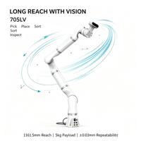 TCB705LV Robot Kolaboratif 7 Axis Jangkauan Panjang Baru, Kompatibel dengan PLC, Beban Angkut 5kg, Sistem Pick and Place, Integrator Pabrik