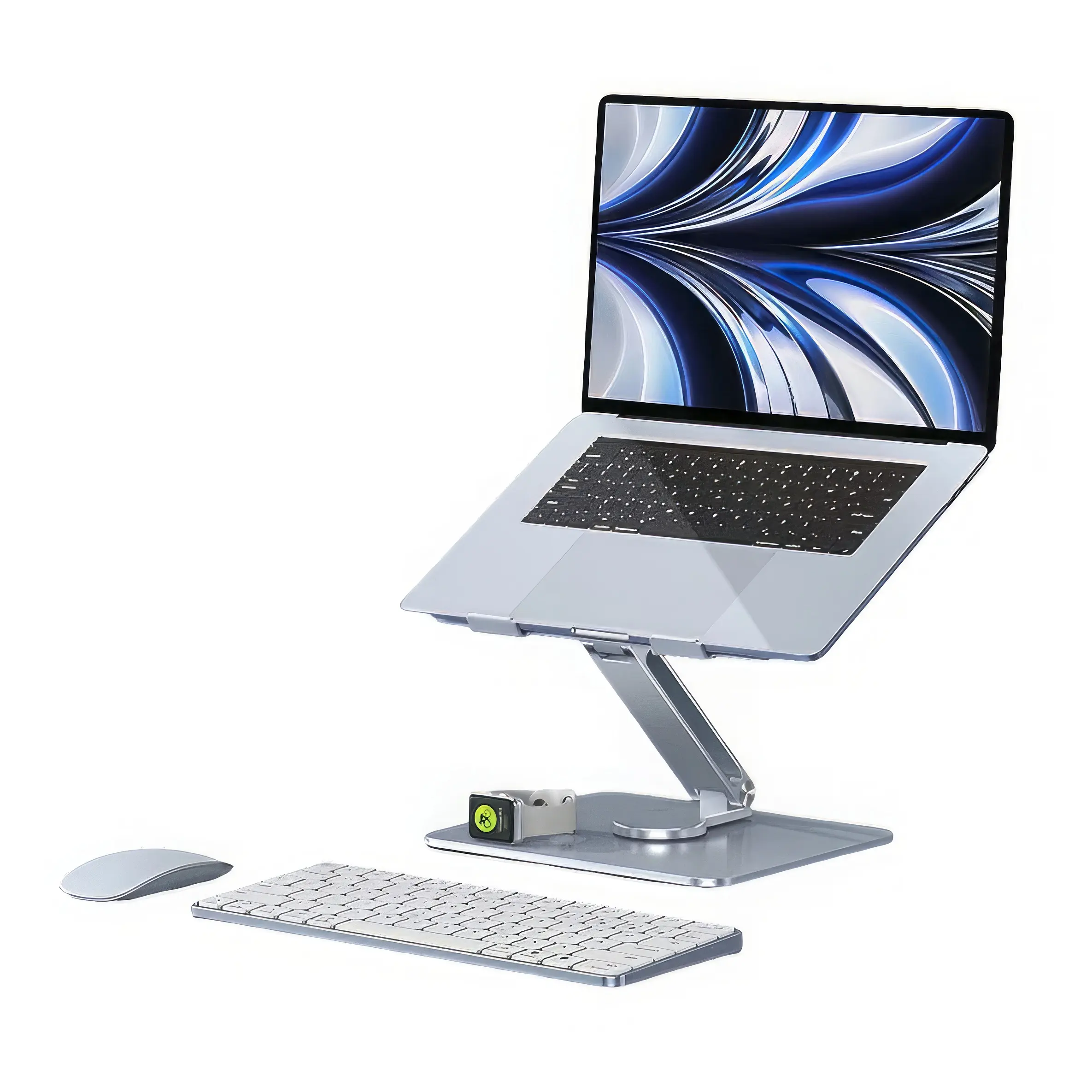 Máy tính xách tay đứng, Ergonomic nhôm Chiều cao có thể điều chỉnh máy tính xách tay gắn máy tính đứng Riser cho bàn Tương thích cho MacBook Pro/không khí, su