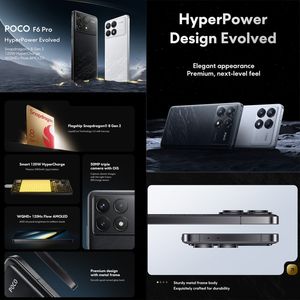 Celular POCO F6 <span class=keywords><strong>Pro</strong></span> 5G Versión global Smartphone 8 Gen <span class=keywords><strong>2</strong></span> Octa Crore 16GB/1TB 120W HyperCharge 120Hz WQHD + AMOLED - Product Image 2