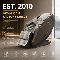 Fauteuil de massage électrique premium 4D corps entier zéro gravité 2026 avec rail flexible, commande vocale IA, 24 programmes, rouleaux chauffants pour les pieds