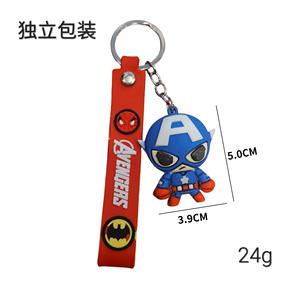 سلسلة مفاتيح بلاستيكية مخصصة بالجملة من البي في سي الناعم مع حزام، شخصيات الأبطال الخارقين من مارفل، ألعاب سلاسل مفاتيح ثلاثية الأبعاد للأولاد - Product Image 5