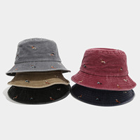 Chapeau Bob Japonais Vintage en Coton Lavé avec Logo Personnalisé 100% Coton Respirant pour l'Extérieur Vente en Gros