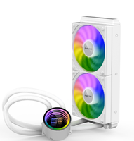 Refroidisseur de processeur liquide et à eau 12V RGB LED 120mm, radiateur en aluminium PWM 4 broches, roulement fluide 20dBA, boîtier d'ordinateur PC