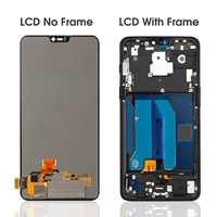 Écran de téléphone mobile OnePlus 6 modèle 1259 OLED, assemblage intérieur et extérieur avec cadre, écran tactile