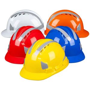 خوذة أمان ABSF مع شريط عاكس لمواقع البناء، معدات حماية الرأس، خوذة أمان - Product Image 1