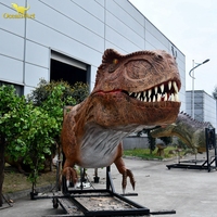 Grand modèle de tête de dinosaure t-rex, mannequin du parc, taille de vie, robot animation, dinosaure jouets robotique