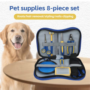 Juego de aseo de autolimpieza portátil personalizado para gatos y perros Kit de cepillo de baño de champú con peine antipulgas de plástico y silicona seguro - Product Image 2